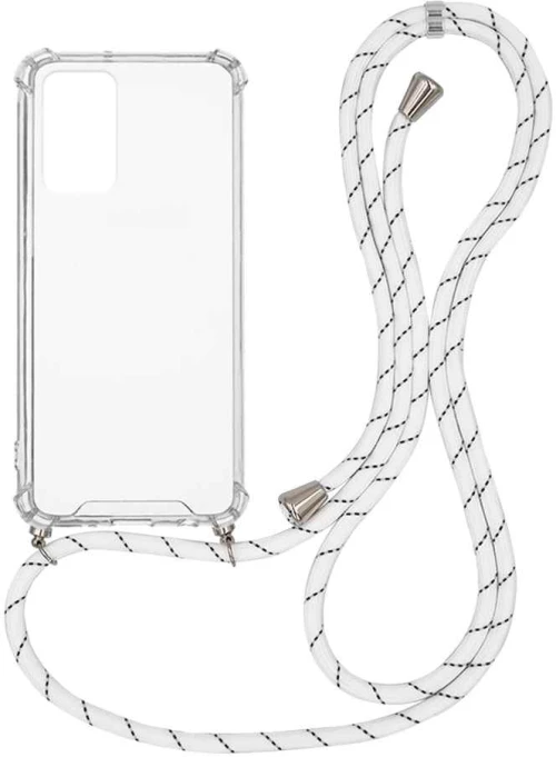 Θήκη Σιλικόνης με Κορδόνι Sonique Armor Clear Samsung Galaxy A52 4G / Galaxy A52 5G / Galaxy A52s 5G Rainbow Λευκό - Sonique - Rainbow Λευκό - Galaxy A52 4G, Galaxy A52 5G, Galaxy A52s 5G