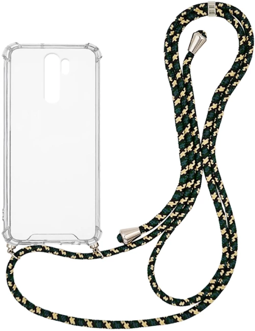 Θήκη Σιλικόνης με Κορδόνι Sonique Armor Clear Xiaomi Redmi Note 8 Pro Rainbow Πράσινο - Sonique - Rainbow Πράσινο - Redmi Note 8 Pro