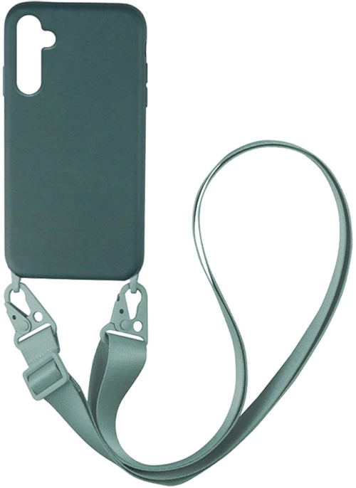 Θήκη CarryHang Liquid Silicone Strap Samsung Galaxy A34 5G Πράσινο Σκούρο - My Colors - Πράσινο Σκούρο - Galaxy A34 5G