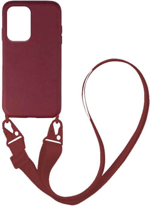 Θήκη CarryHang Liquid Silicone Strap Samsung Galaxy A23 5G / Galaxy A23 4G Μπορντώ - My Colors - Μπορντώ - Galaxy A23 4G, Galaxy A23 5G