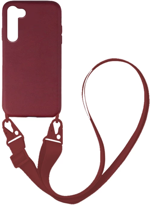 Θήκη CarryHang Liquid Silicone Strap Samsung Galaxy S23 Μπορντώ - My Colors - Μπορντώ - Galaxy S23