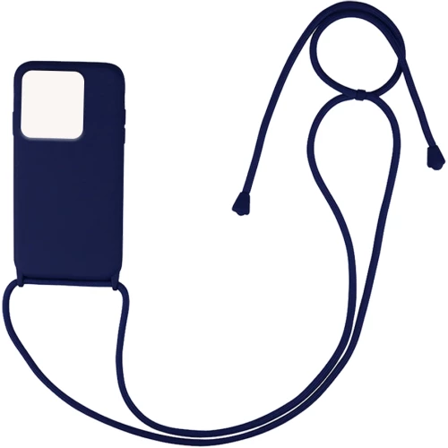 Θήκη Σιλικόνης με Κορδόνι CarryHang Xiaomi Redmi 10A Μπλε Σκούρο - My Colors - Μπλε Σκούρο - Redmi 10A