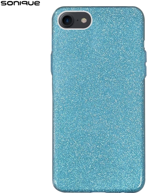 Θήκη Σιλικόνης Sonique Shiny Apple iPhone 7 / iPhone 8 / iPhone SE 2020 / iPhone SE 2022 Γαλάζιο - Sonique - Γαλάζιο - iphone 7, iphone 8, iPhone SE 2020, iPhone SE 2022