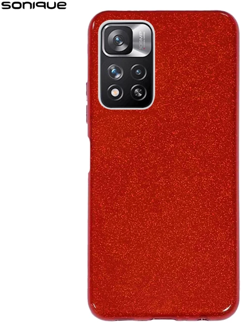 Θήκη Σιλικόνης Sonique Shiny Xiaomi Redmi Note 11 Pro Plus 5G Κόκκινο - Sonique - Κόκκινο - Redmi Note 11 Pro Plus 5G