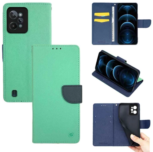 Θήκη Βιβλίο Sonique Trend Book Realme C31 Βεραμάν / Σκούρο Μπλε - Sonique - Βεραμάν / Σκούρο Μπλε - Realme C31