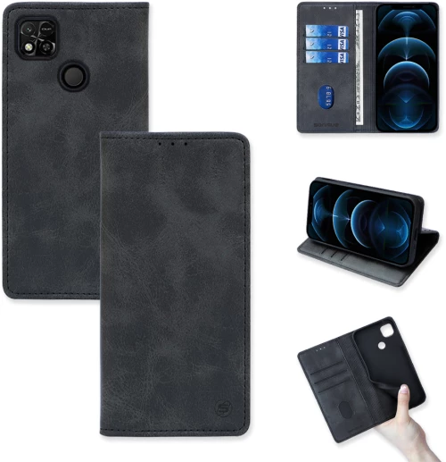 Θήκη Βιβλίο Vintage Magnet Book Sonique Xiaomi Redmi 10A Μαύρο - Sonique - Μαύρο - Redmi 10A