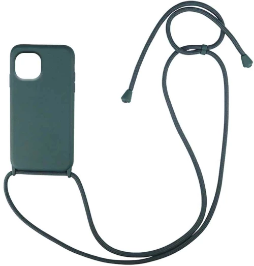 Θήκη Σιλικόνης με Κορδόνι CarryHang Samsung Galaxy A03 4G Πράσινο Σκούρο - My Colors - Πράσινο Σκούρο - Galaxy A03 4G