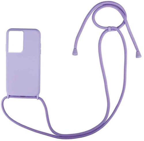 Θήκη Σιλικόνης με Κορδόνι CarryHang Samsung Galaxy S21 Ultra Λιλά - My Colors - Λιλά - Galaxy S21 Ultra
