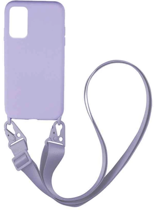 Θήκη CarryHang Liquid Silicone Strap Samsung Galaxy A41 Λιλά - My Colors - Λιλά - Galaxy A41