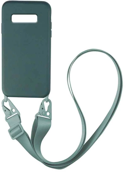 Θήκη CarryHang Liquid Silicone Strap Samsung Galaxy S10 Πράσινο Σκούρο - My Colors - Πράσινο Σκούρο - Galaxy S10