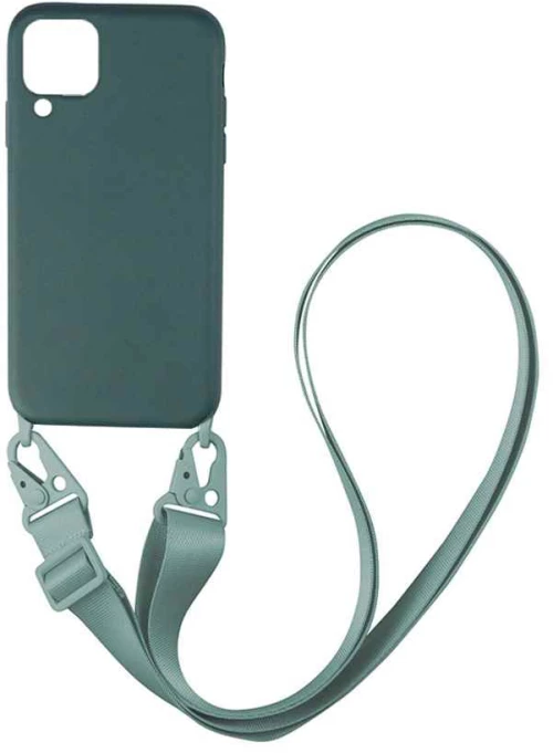 Θήκη CarryHang Liquid Silicone Strap Samsung Galaxy A42 5G Πράσινο Σκούρο - My Colors - Πράσινο Σκούρο - Galaxy A42 5G