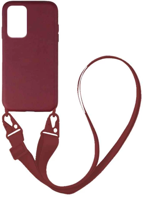 Θήκη CarryHang Liquid Silicone Strap Xiaomi Poco M4 Pro 5G / Redmi Note 11s 5g Μπορντώ - My Colors - Μπορντώ - POCO M4 Pro 5G, Redmi Note 11s 5g