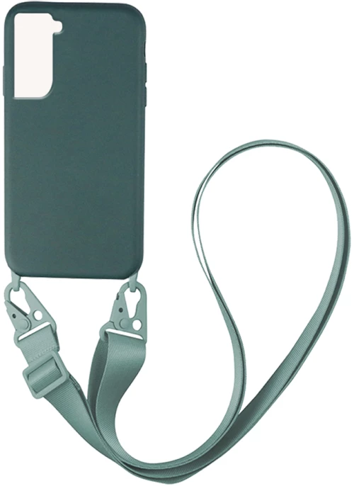 Θήκη CarryHang Liquid Silicone Strap Samsung Galaxy S22 Πράσινο Σκούρο - My Colors - Πράσινο Σκούρο - Galaxy S22