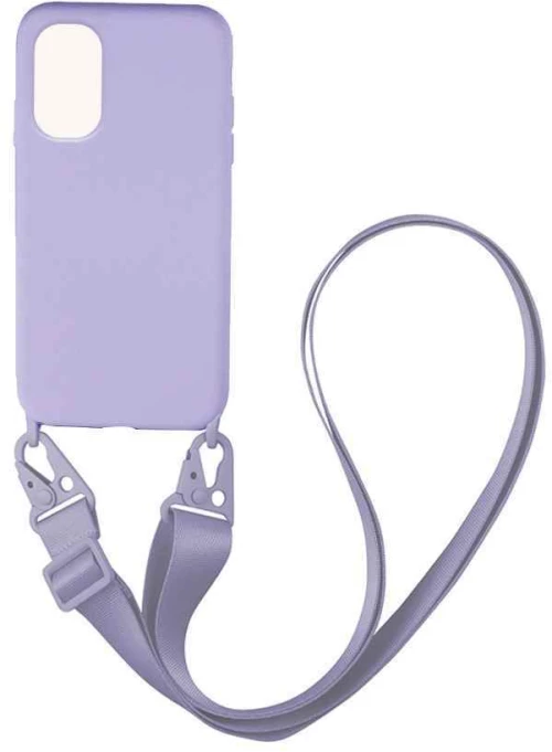 Θήκη CarryHang Liquid Silicone Strap Xiaomi Poco F3/Mi 11i Λιλά - My Colors - Λιλά - Poco F3/Mi 11i