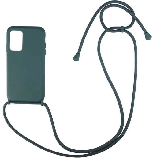 Θήκη Σιλικόνης με Κορδόνι CarryHang Xiaomi Redmi Note 10 / Redmi Note 10s / Poco M5s Πράσινο Σκούρο - My Colors - Πράσινο Σκούρο - Poco M5s, Redmi Note 10, Redmi Note 10s