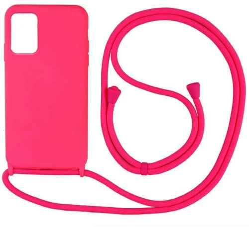 Θήκη Σιλικόνης με Κορδόνι CarryHang Samsung Galaxy A72 4G Φουξ - My Colors - Φουξ - Galaxy A72 4G