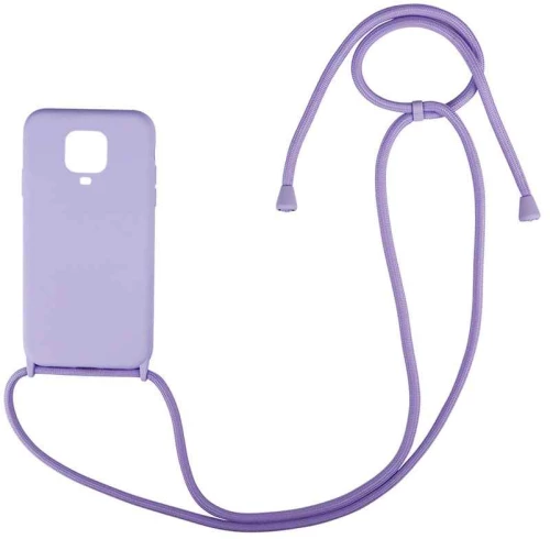 Θήκη Σιλικόνης με Κορδόνι CarryHang Xiaomi Redmi Note 9S/9 Pro Λιλά - My Colors - Λιλά - Redmi Note 9S/9 Pro