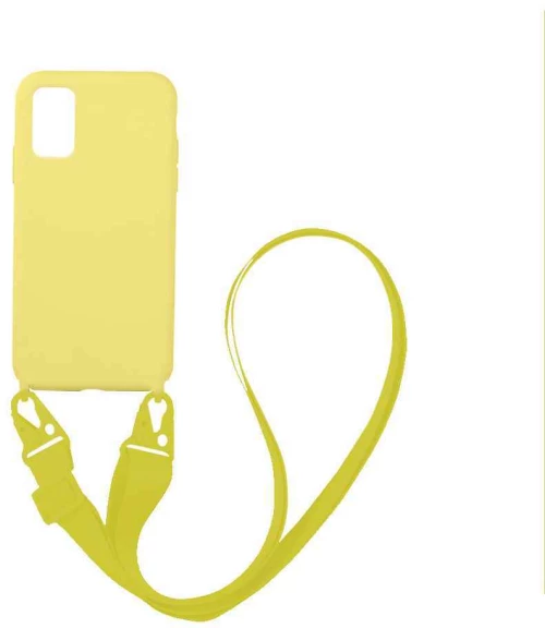 Θήκη CarryHang Liquid Silicone Strap Samsung Galaxy A02s Κίτρινο - My Colors - Κίτρινο - Galaxy A02s