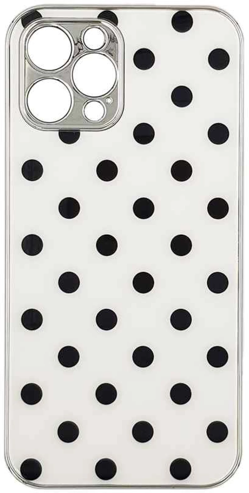 GKK Electroplate Glass Case Apple iPhone 12 Pro Πουά Λευκό - GKK - Πουά Λευκό - iPhone 12 Pro