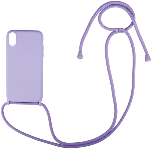 Θήκη Σιλικόνης με Κορδόνι CarryHang Apple iPhone X / iPhone XS Λιλά - My Colors - Λιλά - iPhone X, iPhone XS