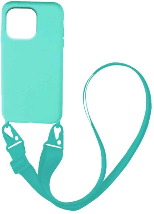 Θήκη CarryHang Liquid Silicone Strap Apple - My Colors - Γαλάζιο - iPhone 13 Pro Max