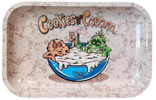 Best Buds Cookies And Cream Metal Rolling Tray Medium