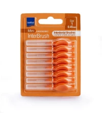 INTERMED mini ergonomic μεσοδόντια βουρτσάκια 0.45mm πορτοκαλί 8τμχ