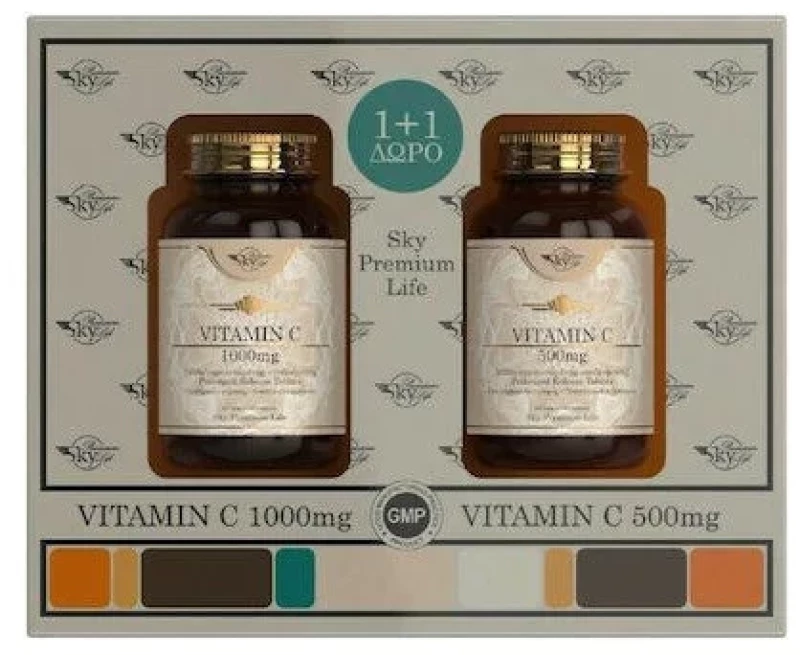 Sky Premium Life promo box vitamin C 1000mg + vitamin C 500mg δώρο