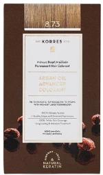 KORRES βαφή μαλλιών argan oil 8.73 χρυσή καραμέλα