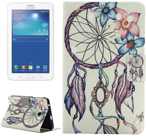 Windbell Pattern Horizontal Flip Leather Case with Holder for Galaxy Tab 3 Lite 7.0 3G / T111 (OEM)