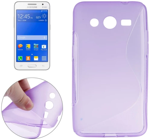 S Line Anti-slip Frosted TPU Protective Case for Galaxy Core II / SM-G355H(Purple) (OEM)