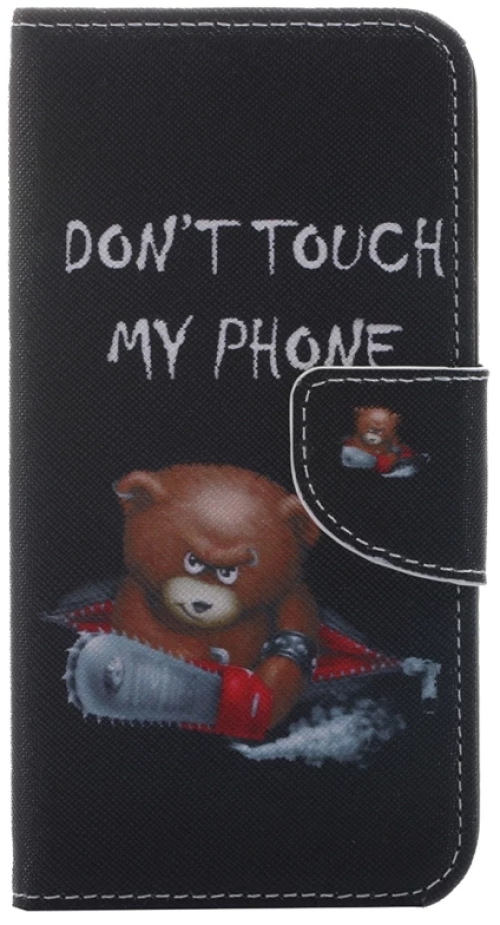 For LG K8 Little Bear Pattern Leather Case with Holder & Card Slots & Wallet (OEM)