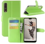 For Huawei  P20 Pro Litchi Texture Horizontal Flip Leather Case with Wallet & Holder & Card Slots(Green) (OEM)