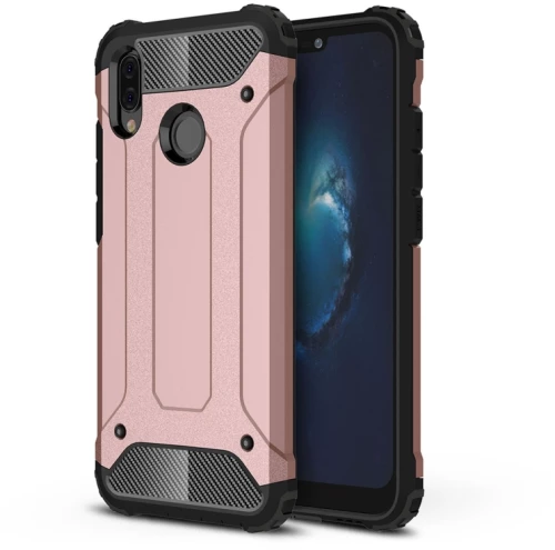 For Huawei  P20 Lite Full-body Rugged TPU + PC Combination Back Cover Case (Rose Gold) (OEM)