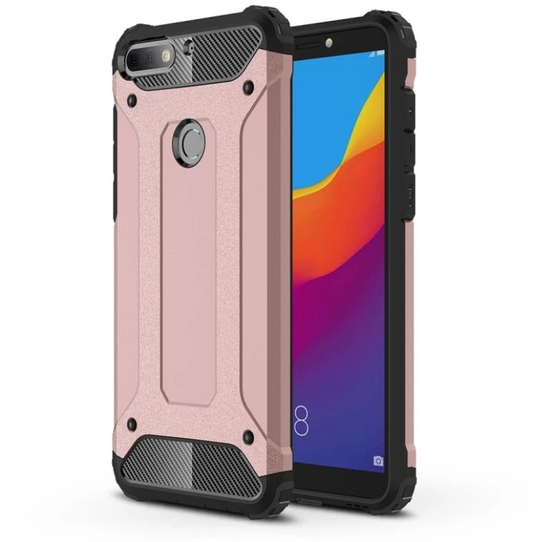 For Huawei Honor Play 7C Full-body Rugged TPU + PC Combination Back Cover Case (Rose Gold) (OEM)