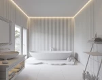 PS Panel τοίχου με 3D πηχάκια Residence 21/122 01 White New Plan