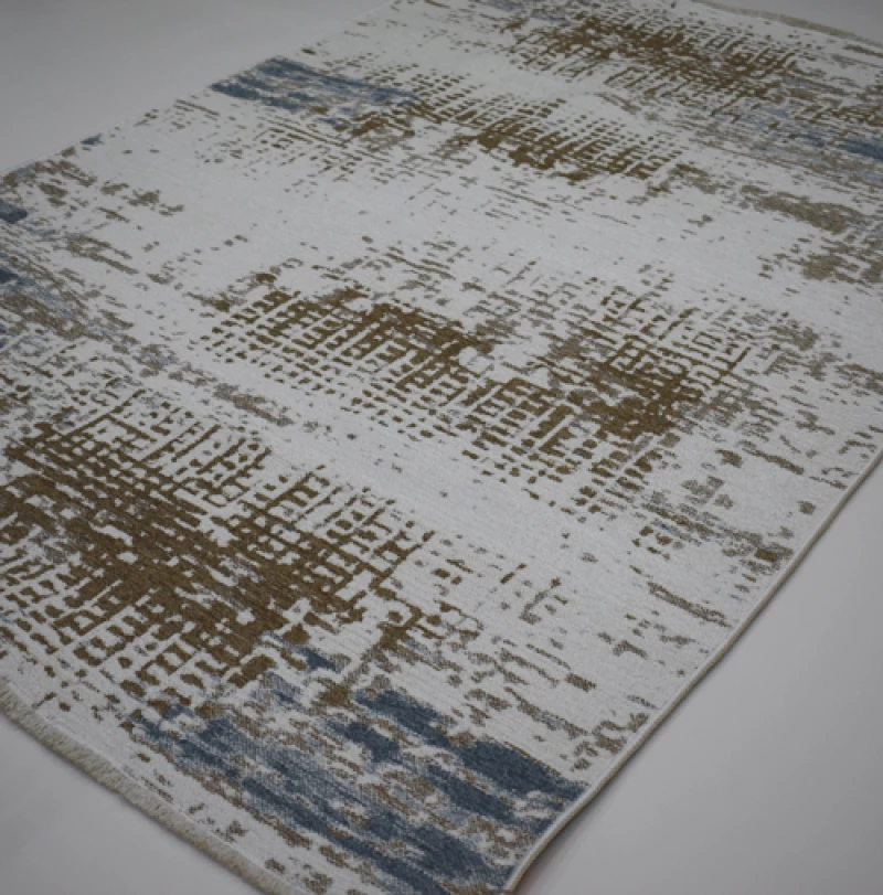 Χαλί μηχανής 155x230 διπλής όψης Noa Kilim 01 Beige Blue