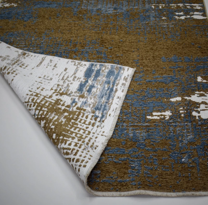 Χαλί μηχανής 155x230 διπλής όψης Noa Kilim 01 Beige Blue
