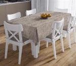 Τραπεζομάντηλο & Τραβέρσα Σετ 2 τμχ (140x140 & 40x140) Αλέκιαστα Panama Shadow Mocha Dimcol