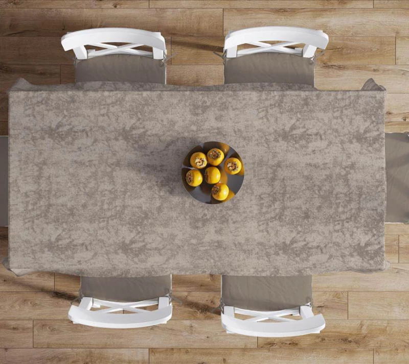 Τραπεζομάντηλο & Τραβέρσα Σετ 2 τμχ (140x140 & 40x140) Αλέκιαστα Panama Shadow Mocha Dimcol
