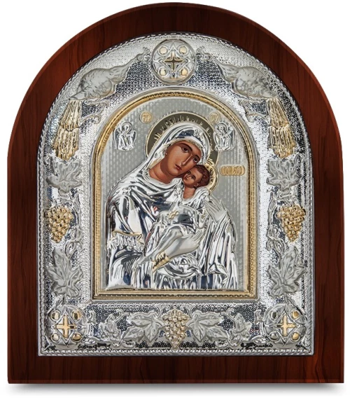 Ασημένια εικόνα ΓΛΥΚΟΦΙΛΟΥΣΑ  19.5x17.5cm