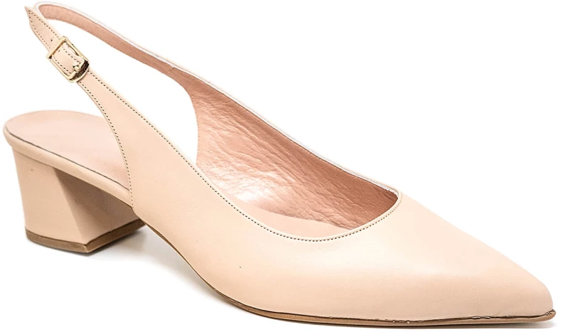 Bigshoes MX9123-33 Δερμάτινη Γόβα Φυσικό 5.5cm