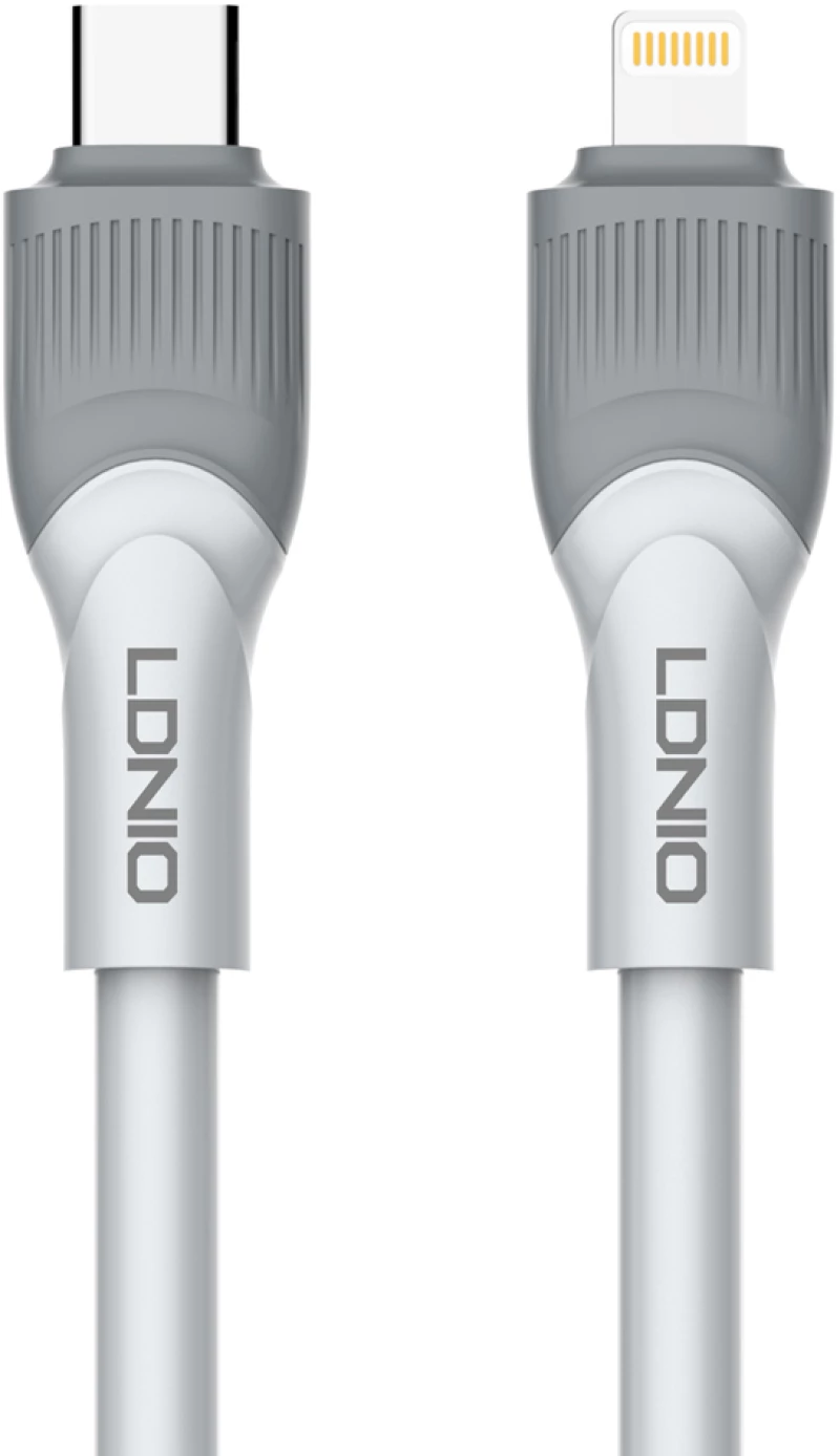 LDNIO καλώδιο Lightning σε USB-C LC601I, 30W PD, 1m, γκρι