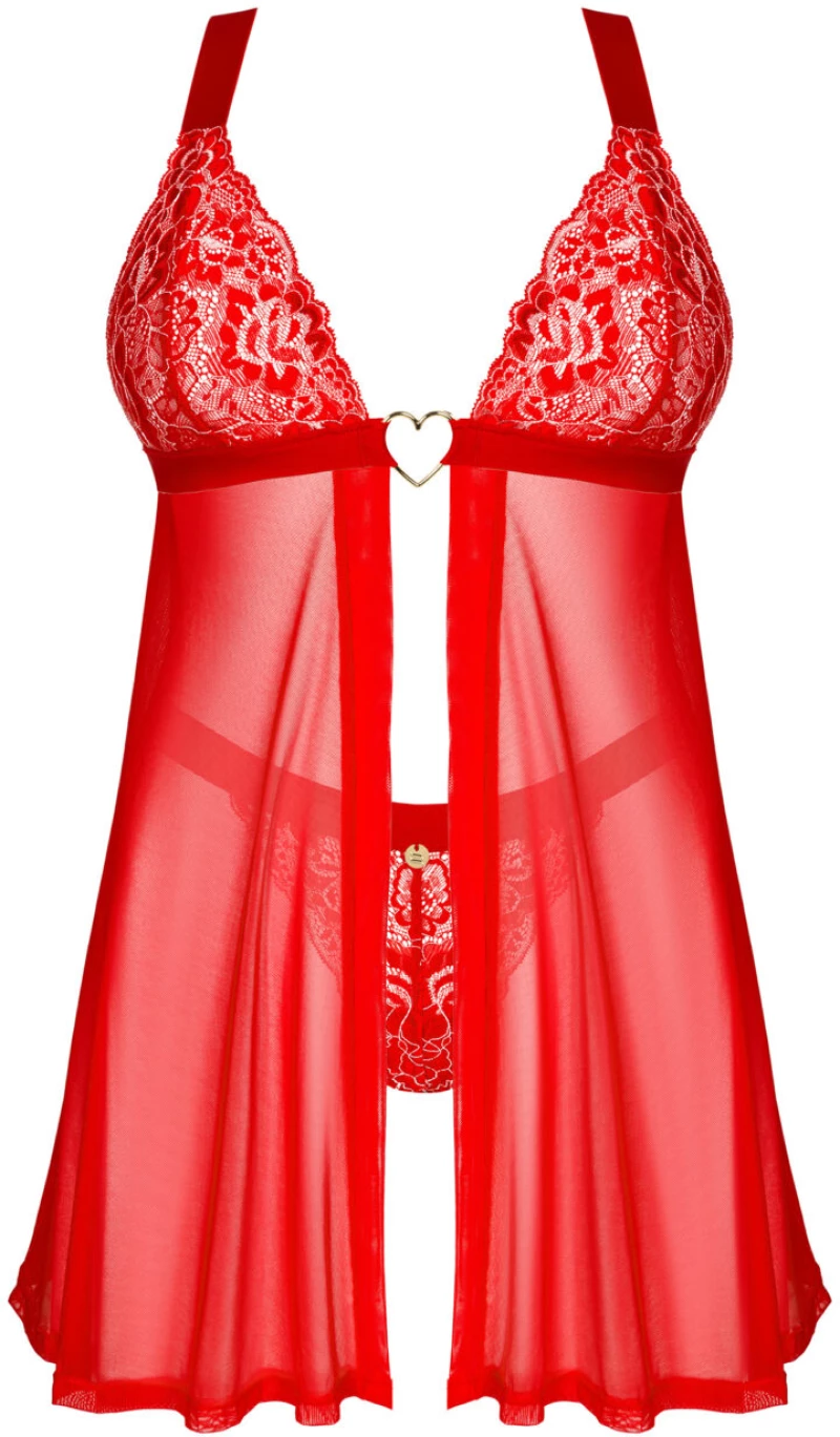 Κόκκινο Babydoll Elianes Δώρο Σλιπ