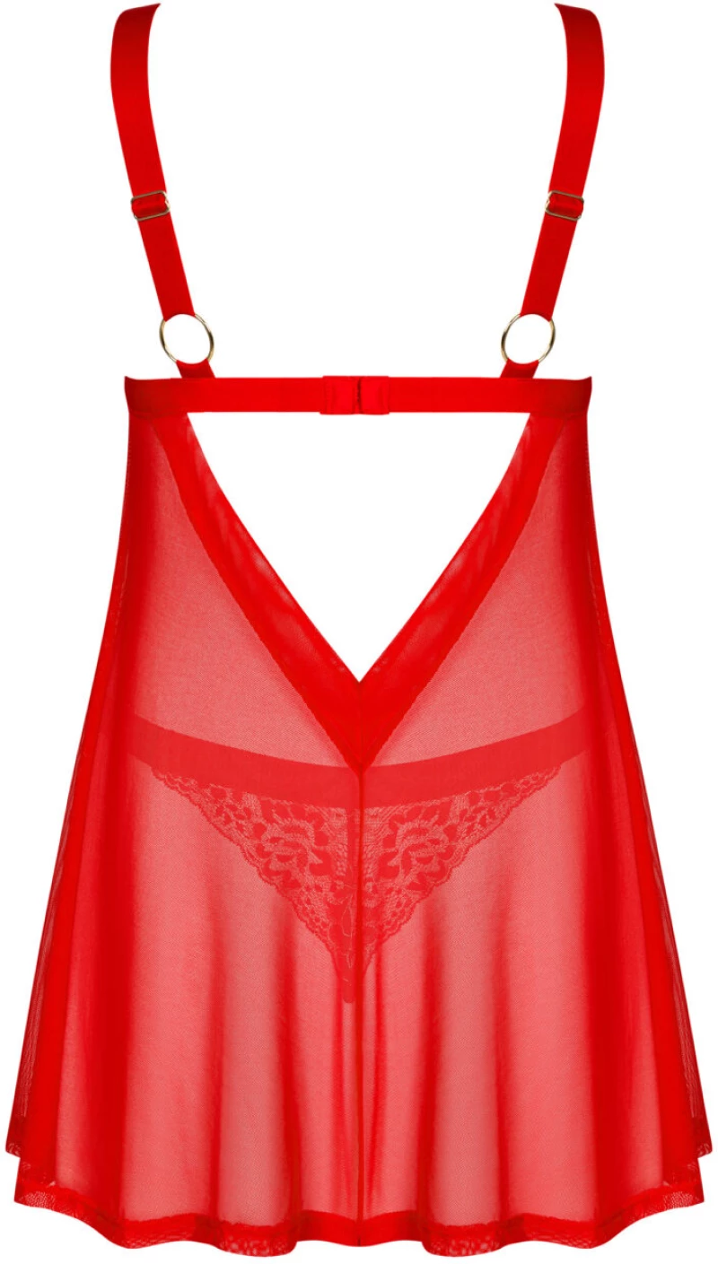 Κόκκινο Babydoll Elianes Δώρο Σλιπ