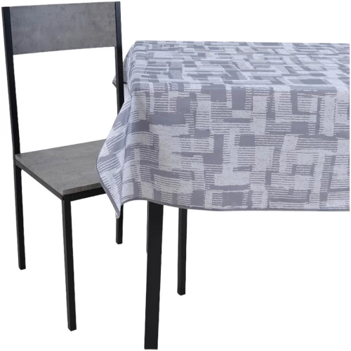 ΤΡΑΠΕΖΟΜΑΝΤΗΛΟ ΑΛΕΚΙΑΣΤΟ 140x220εκ. ΑΣΠΡΕΣ ΓΚΡΙ ΓΡΑΜΜΕΣ ANKOR