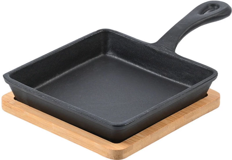 ESTIA ΤΗΓΑΝΙ ΣΕΡΒΙΡΙΣΜΑΤΟΣ IRON MANTEMENIO 14cm ΜΕ ΒΑΣΗ BAMBOO