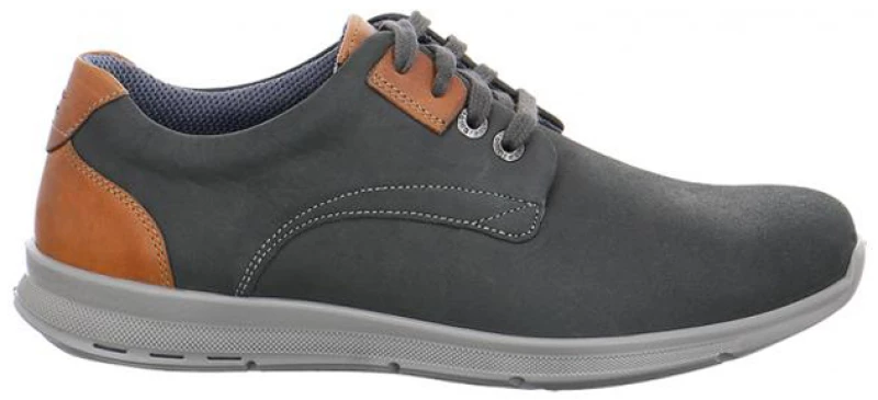 Jomos 3243101342030 Ανατομικό Δερμάτινο Comfort Casual Γκρι