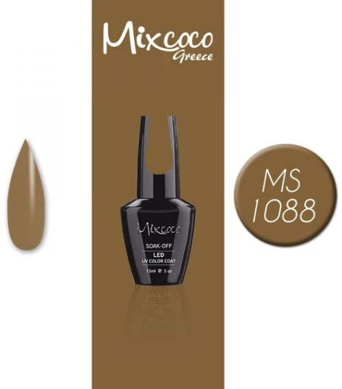 Mixcoco MS-1088 Ημιμόνιμο Βερνίκι 15ml (Καφέ-Λαδί)