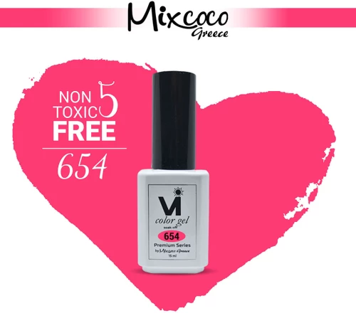 Mixcoco VI-654 Premium Ημιμόνιμο Βερνίκι 15ml
